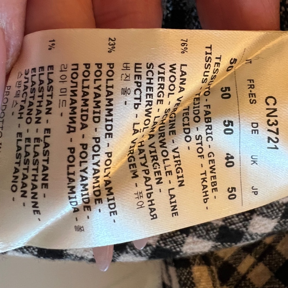 CIRCOLO 1901 Black White Check Blazer Italian Knit Jacket Gingham Stretch Tailor - Picture 15 of 16